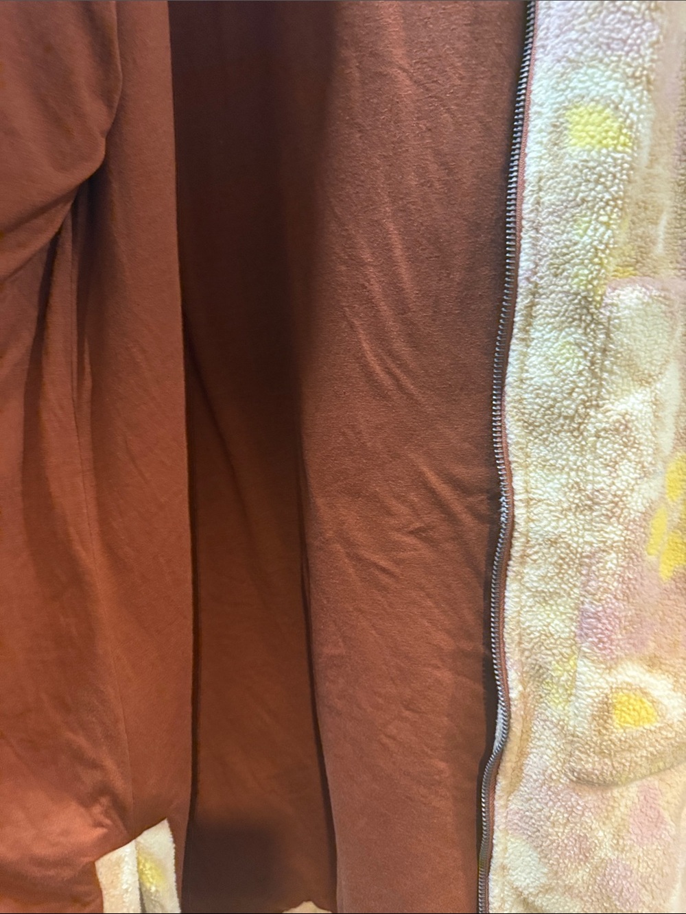 Free People cozy printed blanket coat in yellow motive sunset combo XL - Picture 5 of 5